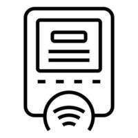 Metro ticket device icon, outline style vector