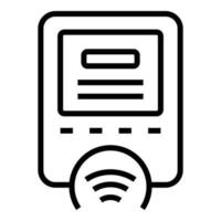 Metro ticket device icon, outline style vector