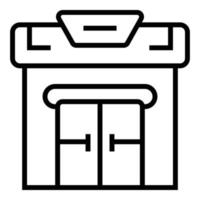Metro exit icon, outline style vector