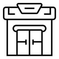 Metro exit icon, outline style vector