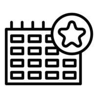 Event planner time icon, outline style vector