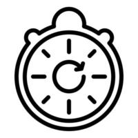 Watch update icon, outline style vector