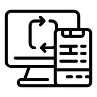 System backup icon, outline style vector