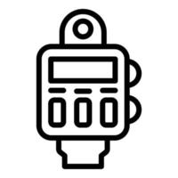 Speed radar device icon, outline style vector