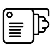 Radar detector icon, outline style vector