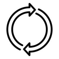 Cycle update icon, outline style vector