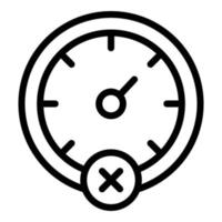 Speed car limit icon, outline style vector