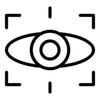 Radar vision detect icon, outline style vector