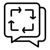 Messages backup icon, outline style vector