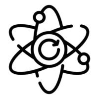 Atom icon, outline style vector