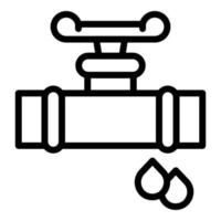 Pipeline valve icon, outline style vector