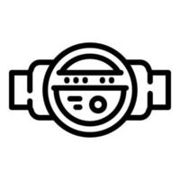 Plumbing pressure icon, outline style vector