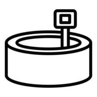 Liquid ph meter icon, outline style vector