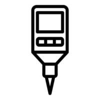 Screen ph meter icon, outline style vector