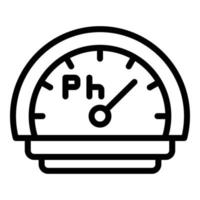 Display ph meter icon, outline style vector