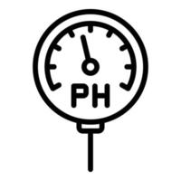 Ph level icon, outline style vector