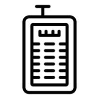 Laser meter icon, outline style vector
