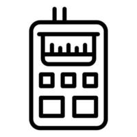 Laser ruler tool icon, outline style vector
