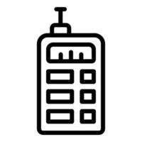 Laser measuring device icon, outline style vector