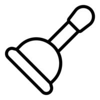 Rubber plunger icon, outline style vector