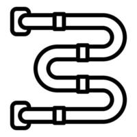 Pipe fitting icon, outline style vector