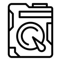 Computer service icon, outline style vector