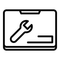 Computer service icon, outline style vector