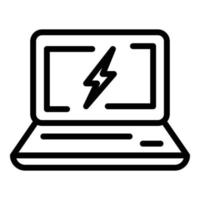 Laptop support icon, outline style vector