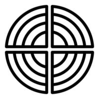 Coil cooler icon, outline style vector