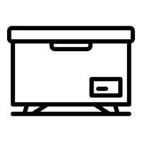 Ice cream fridge icon, outline style vector