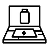 Battery hardware icon, outline style vector