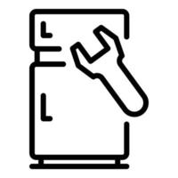 Fixed freezer icon, outline style vector