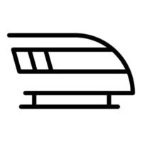 Traffic fast train icon, outline style vector