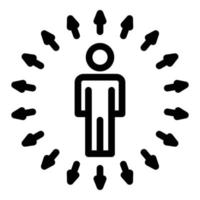 Colleague interview icon, outline style vector
