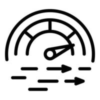 Fast bullet train icon, outline style vector