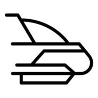 High speed railway icon, outline style vector