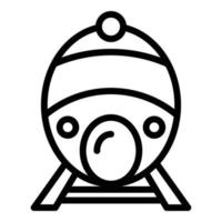 Express fast train icon, outline style vector