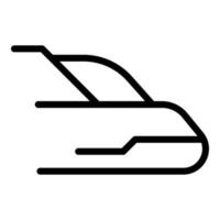 Transit fast train icon, outline style vector
