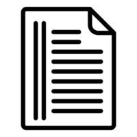 Tactical documents icon, outline style vector