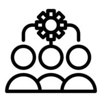 Colleague team icon, outline style vector