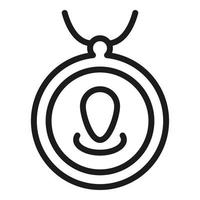 Tracker equipment icon, outline style vector