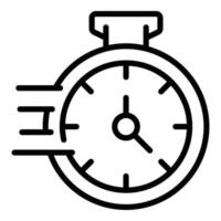 Narrow market stopwatch icon, outline style vector