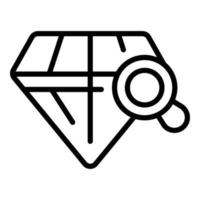 Narcissism diamond icon, outline style vector