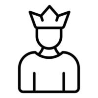 icono del rey del narcisismo, estilo de esquema vector