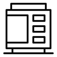 Coins vending machine icon, outline style vector