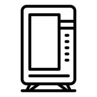 Vending fridge icon, outline style vector