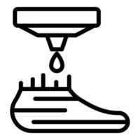 Artificial leg icon, outline style vector