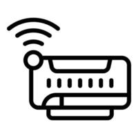 Wifi router icon, outline style vector