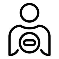 Blacklist cancel icon, outline style vector