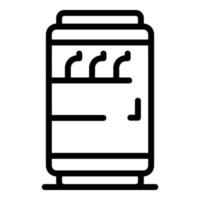 Cold vending machine icon, outline style vector